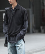 画像をギャラリービューアに読み込む, ssstein(シュタイン)のPE/RAMIE KNIT SS SKIPPER - BLACKの公式通販サイトsession福岡セレクトショップ
