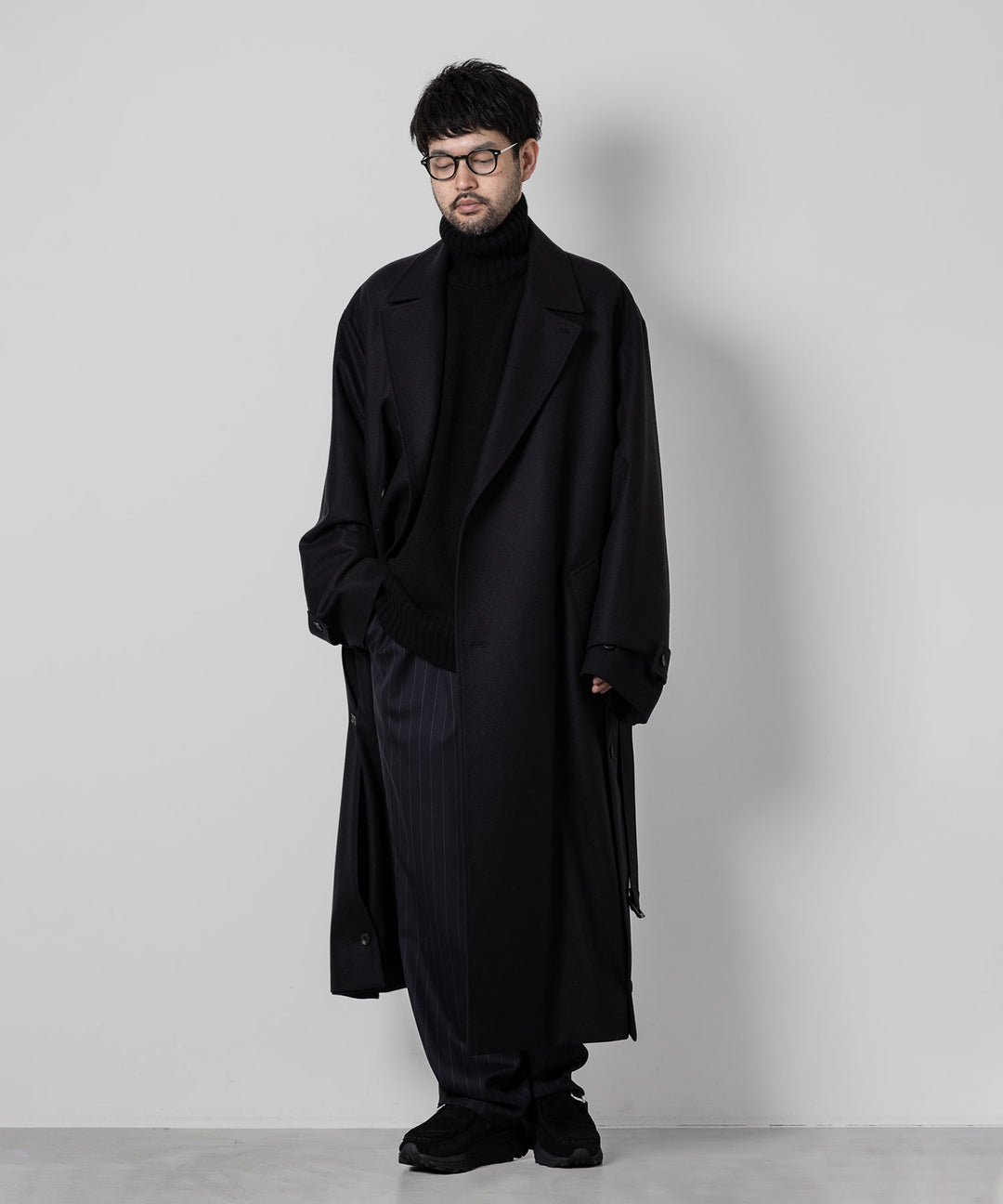 stein(シュタイン)のOVERSIZED LAYERED SINGLE COATのDARK NAVY