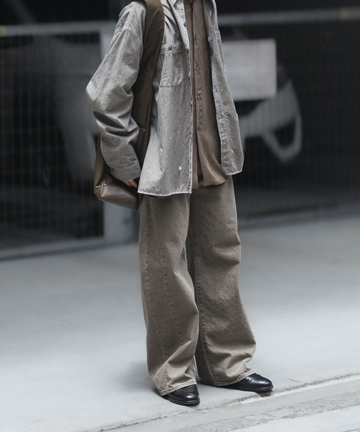 ssstein(シュタイン)の DEFORMATION WIDE COLOR DENIM PANTS - KHAKIの公式通販サイトsession福岡セレクトショップ