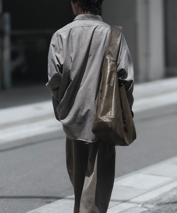 INTÉRIM - インテリムのMILK PAINT VINTAGE WASH BLACK SHUTTLE CHAMBRAY HYPER BIG US NAVY WORK SHIRT TYPE2のGRAY公式通販サイトsession福岡セレクトショップ