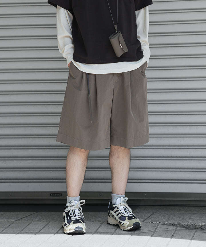 ssstein(シュタイン)のWINDPROOF NYLON WIDE EASY SHORT TROUSERS - TAUPEの公式通販サイトsession福岡セレクトショップ
