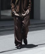 画像をギャラリービューアに読み込む, ssstein(シュタイン)のLIGHT LINEN WIDE EASY TROUSERS - BROWNの公式通販サイトsession福岡セレクトショップ
