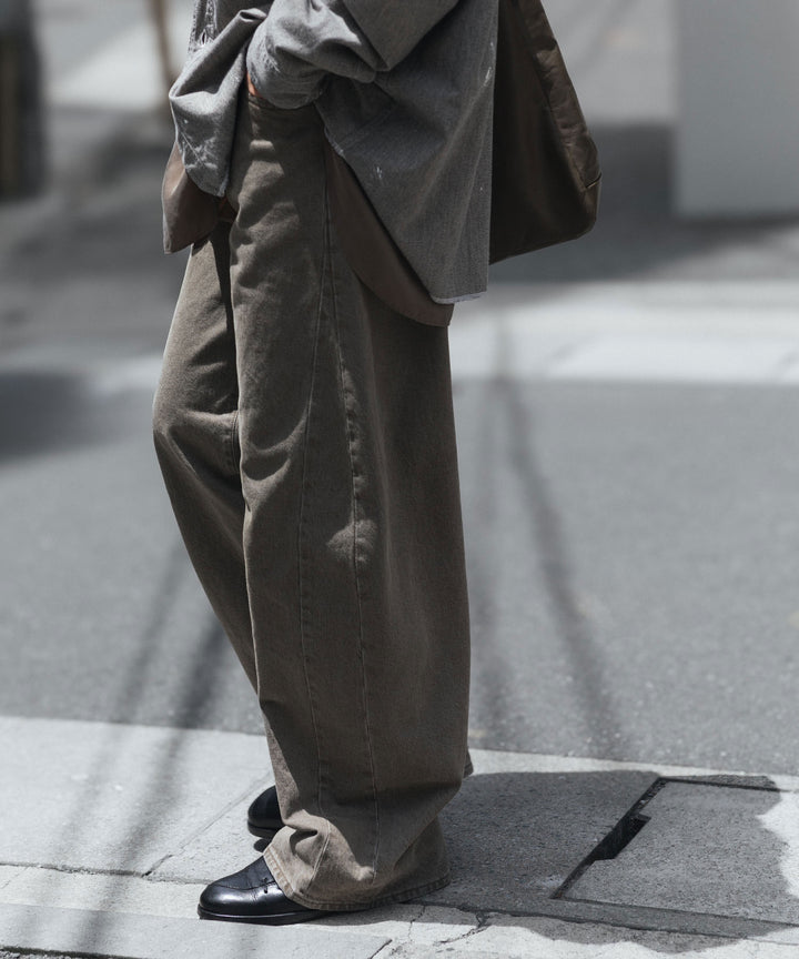 ssstein(シュタイン)の DEFORMATION WIDE COLOR DENIM PANTS - KHAKIの公式通販サイトsession福岡セレクトショップ