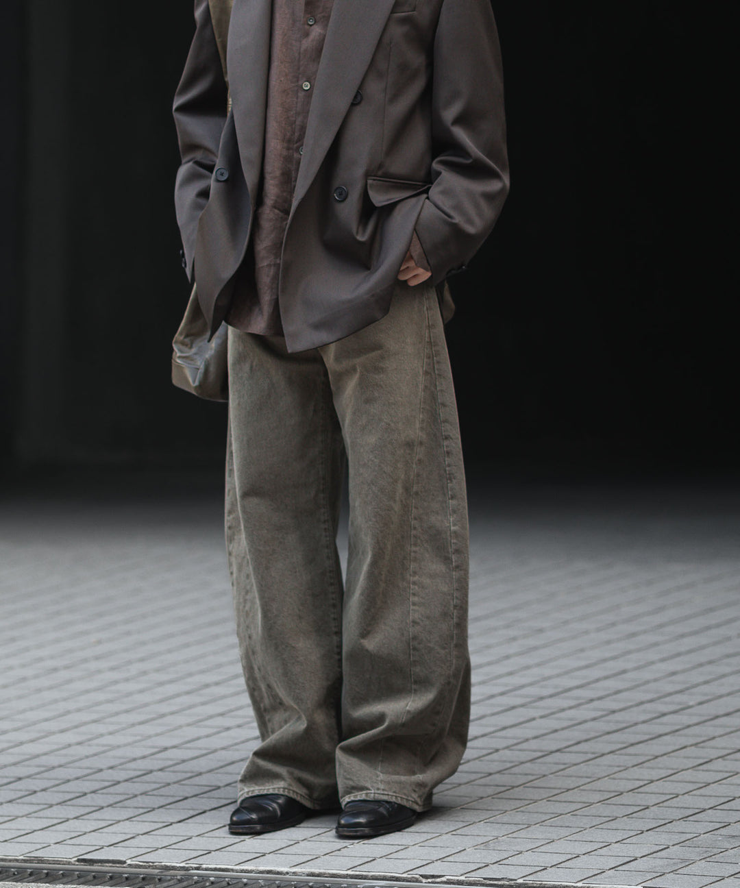 ssstein(シュタイン)の DEFORMATION WIDE COLOR DENIM PANTS - KHAKIの公式通販サイトsession福岡セレクトショップ