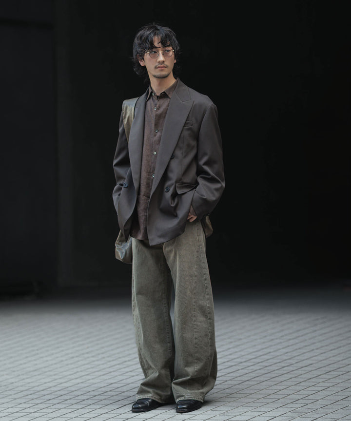 ssstein(シュタイン)の LIGHT LINEN OVERSIZED LS SHIRT - BROWNの公式通販サイトsession福岡セレクトショップ