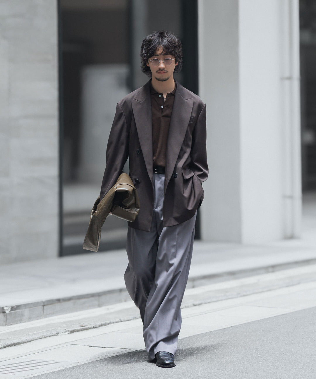 ssstein(シュタイン)のDOUBLE BREASTED BLAZER - GREY KHAKIの公式通販サイトsession福岡セレクトショップ