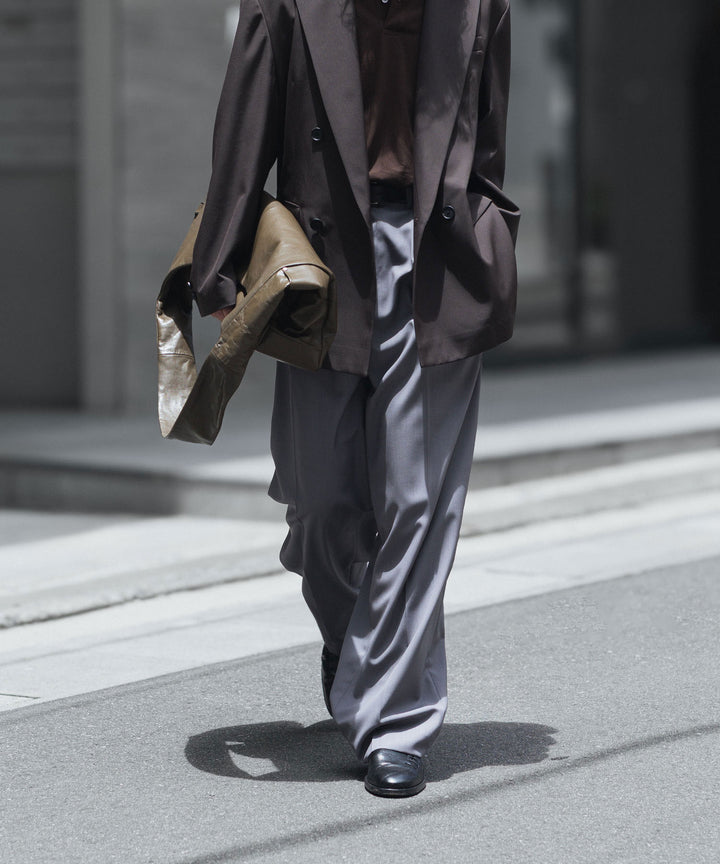 ANTHEM A アンセム エーのWOOL TROPICAL SIDE GATHER SLACKSの公式通販サイトsession福岡セレクトショップ