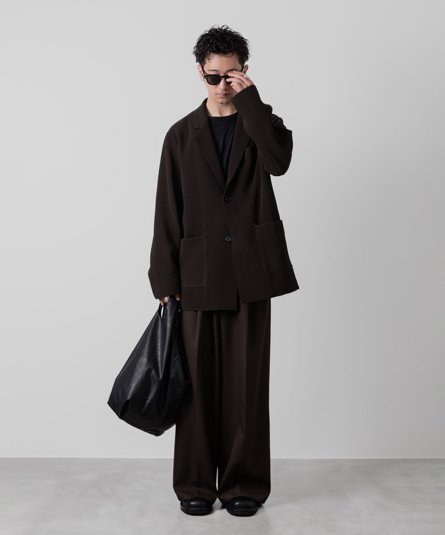 【stein】ssstein シュタインのOVERSIZED GRADATION PLEATS JACKETのMILITARY KHAKI　 公式通販サイトsession福岡セレクトショップ