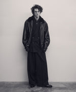 画像をギャラリービューアに読み込む, 【ssstein】MOUTON COLLAR SHEEP LEATHER ZIP JACKET - BLACK
