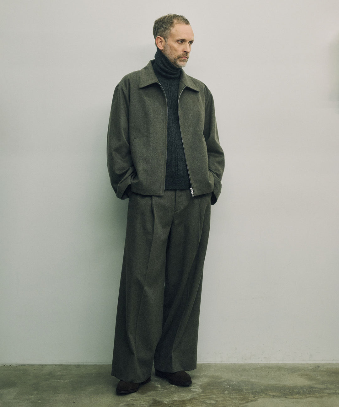 ssstein(シュタイン)のWOOL DOESKIN EXTRA WIDE TROUSERS - TAUPEの公式通販サイトsession福岡セレクトショップ