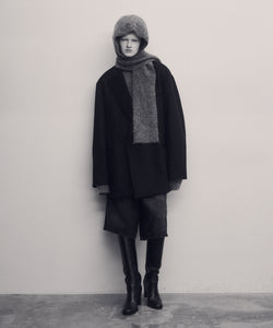 ssstein / シュタイン】WOOL/ALPACA MILLED KNIT BALACLAVA - GREY