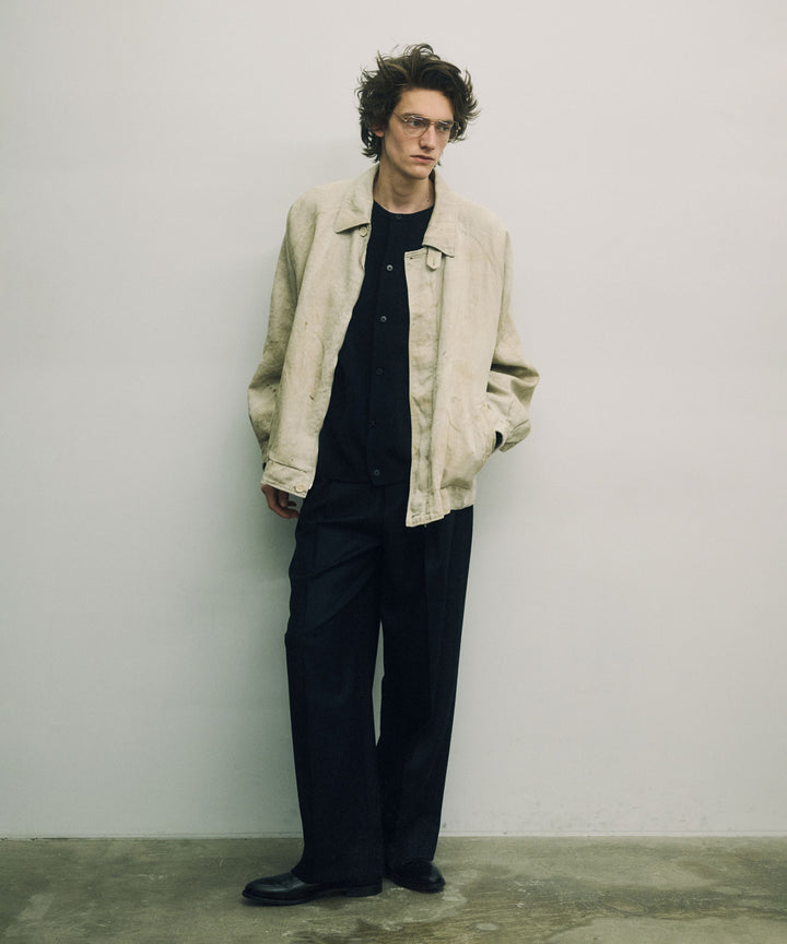 ssstein(シュタイン)のHEAVY LINEN HERRINGBONE ZIP JACKET - NATURALの公式通販サイトsession福岡セレクトショップ