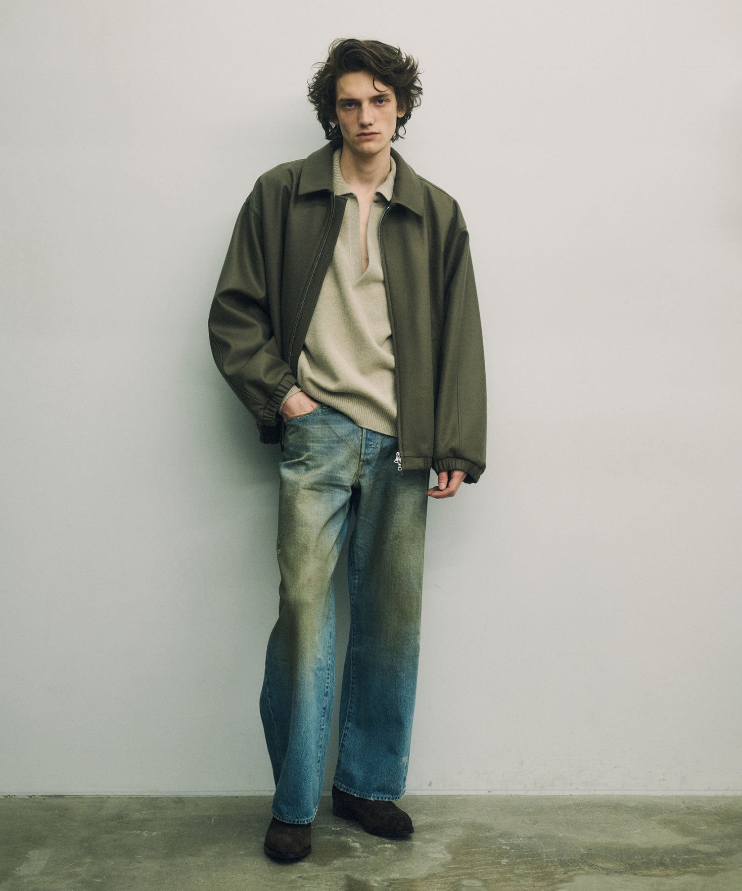 ssstein(シュタイン)のMELTON OVERSIZED ZIP JACKET - GREY BROWNの公式通販サイトsession福岡セレクトショップ