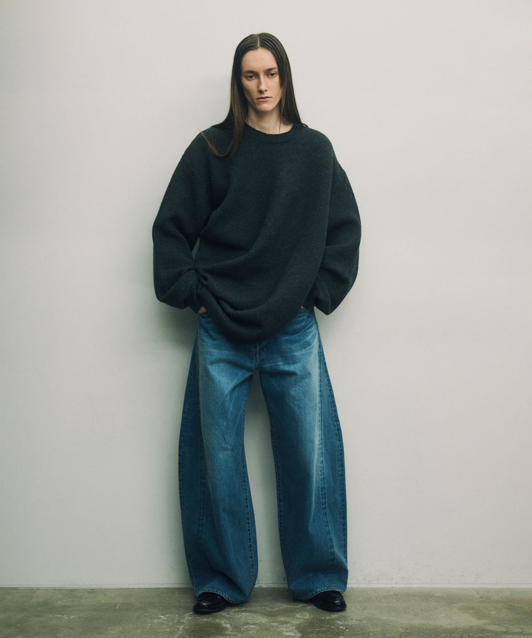 ssstein(シュタイン)のEXTRA FINE WOOL KNIT DEFORMED LS - BLACKの公式通販サイトsession福岡セレクトショップ