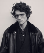 画像をギャラリービューアに読み込む, 【ssstein】MOUTON COLLAR SHEEP LEATHER ZIP JACKET - BLACK
