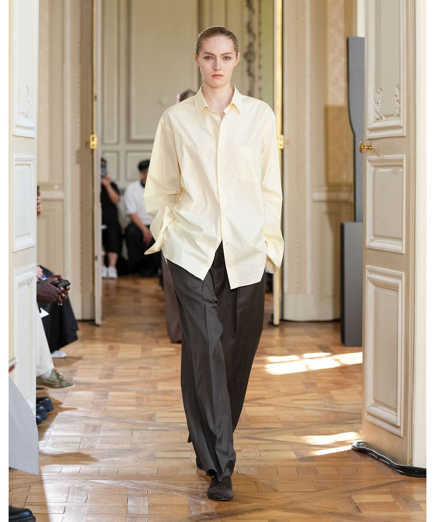 ssstein / シュタイン】SUVIN COTTON OVERSIZED REGULAR COLLAR SHIRT