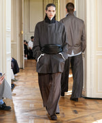 画像をギャラリービューアに読み込む, ssstein(シュタイン)のEXTRA FINE WOOL OVERSIZED SINGLE BREAST LONG JACKET - BROWN GREYの公式通販サイトsession福岡セレクトショップ
