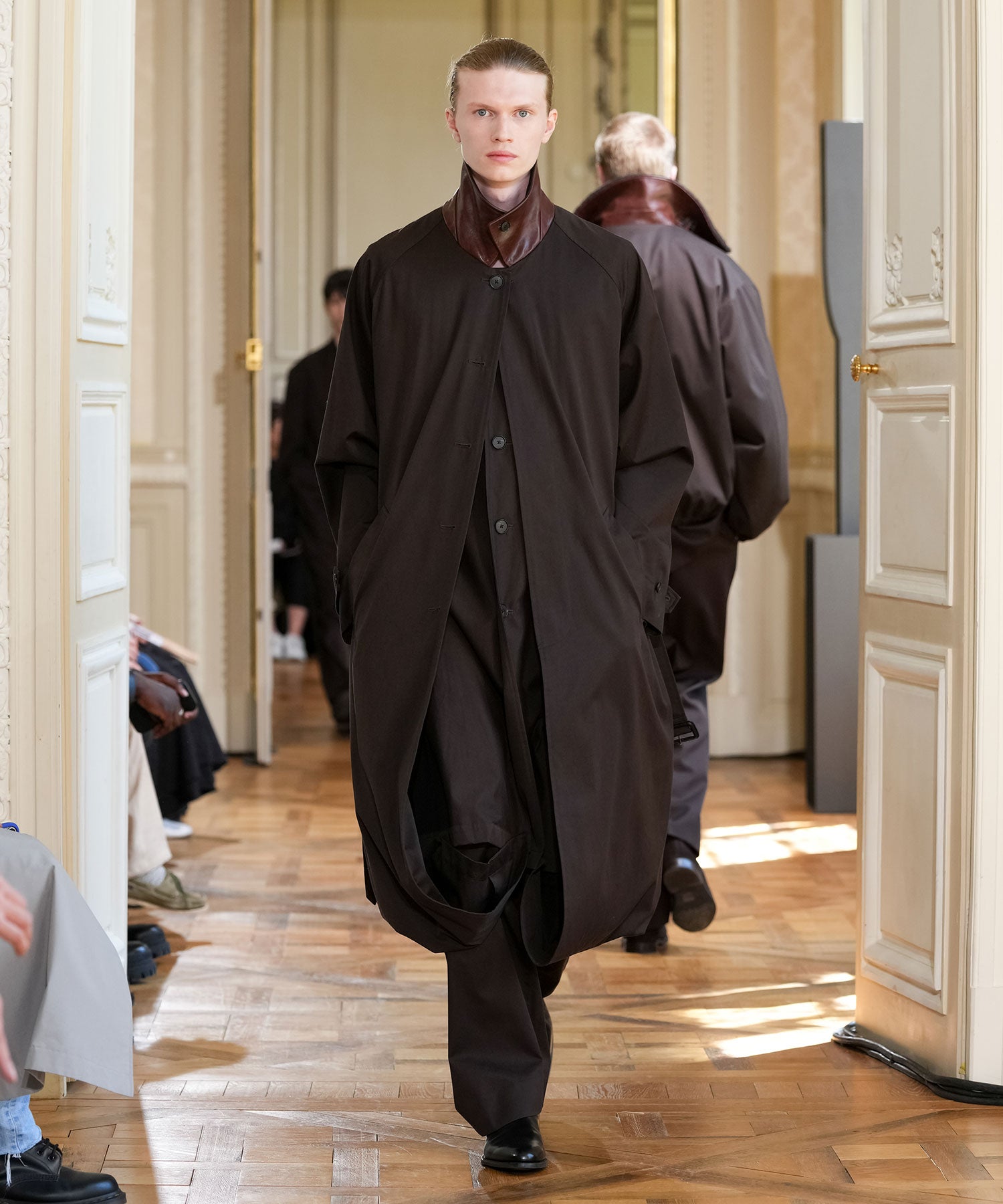 ssstein(シュタイン)のOVERSIZED LAYERED COMBINATION COAT - DARK BROWNの公式通販サイトsession福岡セレクトショップ
