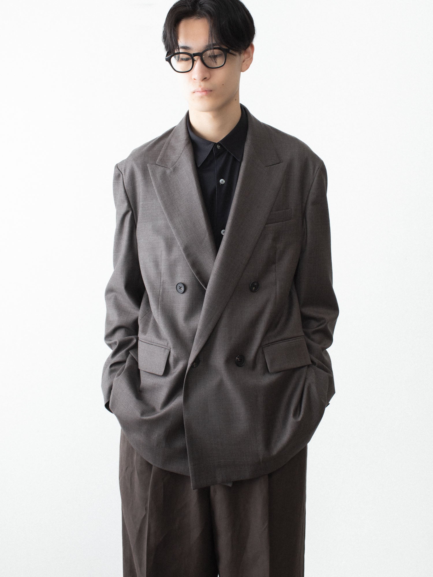 ssstein / シュタイン】EXTRA FINE WOOL DOUBLE BREASTED BLAZER