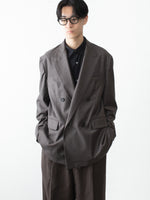 画像をギャラリービューアに読み込む, ssstein(シュタイン)のEXTRA FINE WOOL DOUBLE BREASTED BLAZER - BROWN GREYの公式通販サイトsession福岡セレクトショップ
