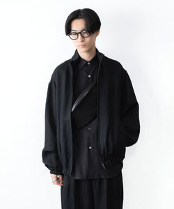 ssstein / シュタイン】COTTON SILK OVERSIZED SS SHIRT - BLACK