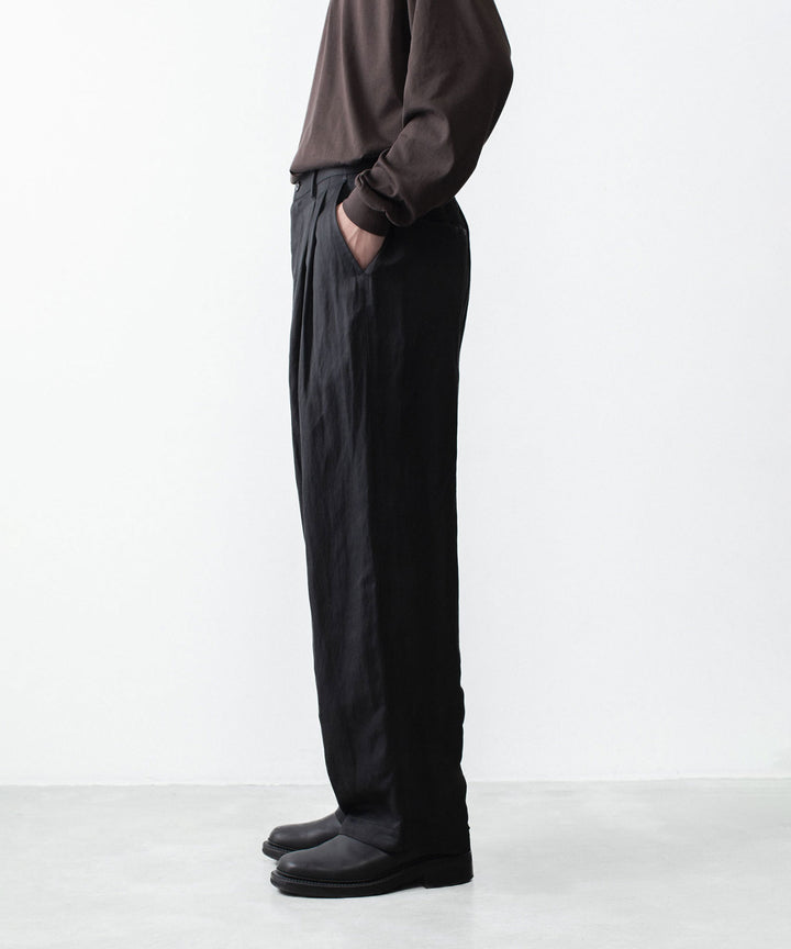 ssstein(シュタイン)のVIS/LI BRIGHT TWILL WIDE EASY TROUSERS - DARK CHARCOALの公式通販サイトsession福岡セレクトショップ
