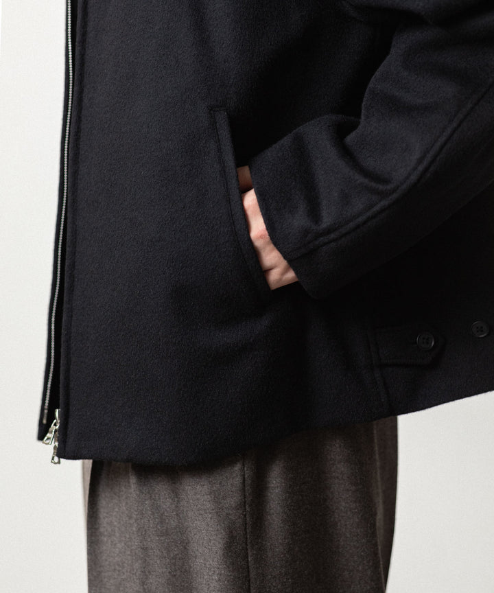 ssstein(シュタイン)のWOOL CASHMERE ZIP SHORT JACKET - BLACKの公式通販サイトsession福岡セレクトショップ
