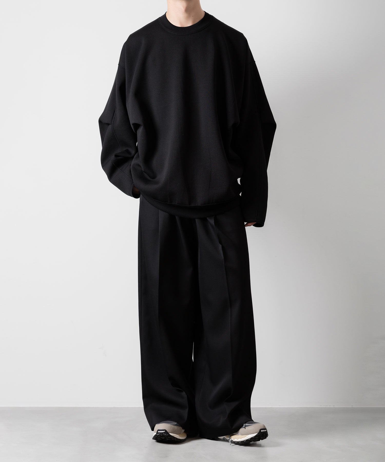 ssstein(シュタイン)のOVERSIZED DOUBLE KNIT REVERSIBLE LS - BLACK×BLACKの公式通販サイトsession福岡セレクトショップ