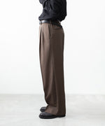 画像をギャラリービューアに読み込む, ssstein(シュタイン)のEASY LONG WIDE TROUSERS (2/90 WOOL GABARDINE) - DARK BEIGEの公式通販サイトsession福岡セレクトショップ
