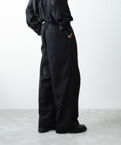 ssstein / シュタイン】EASY LONG WIDE TROUSERS (2/90 WOOL GABARDINE