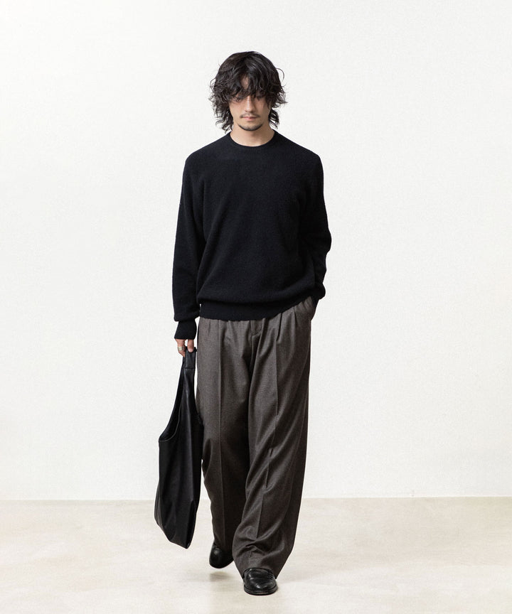 ssstein(シュタイン)のSUPER FINE WOOL MILLED KNIT CREW NECK LS - BLACKの公式通販サイトsession福岡セレクトショップ