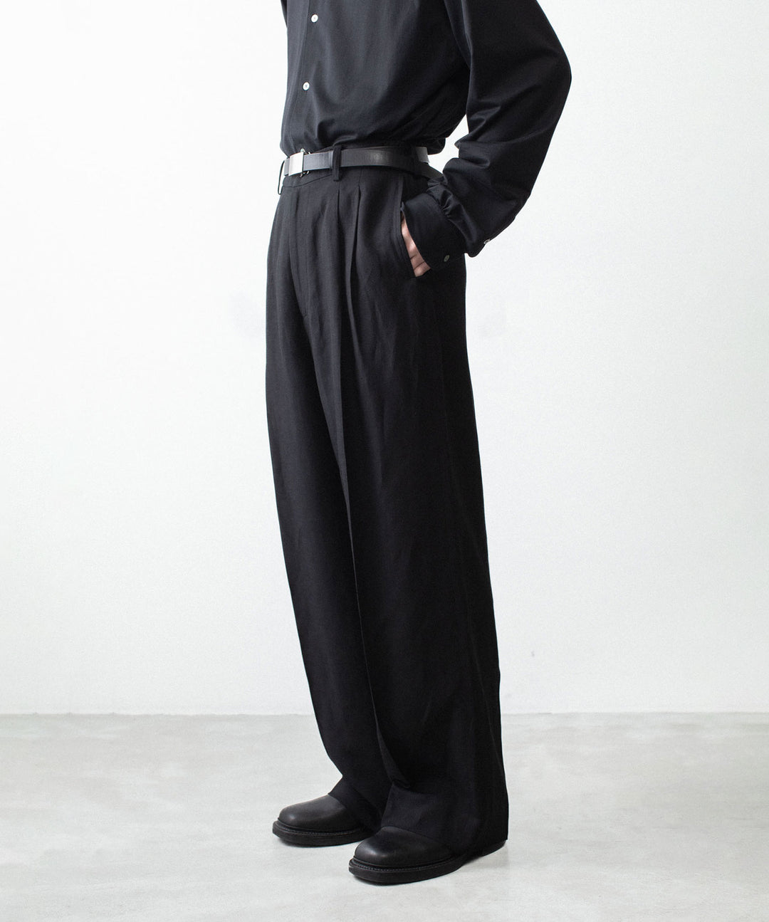 ssstein(シュタイン)のVIS/LI/RA TWILL EASY LONG WIDE TROUSERS - BLACKの公式通販サイトsession福岡セレクトショップ