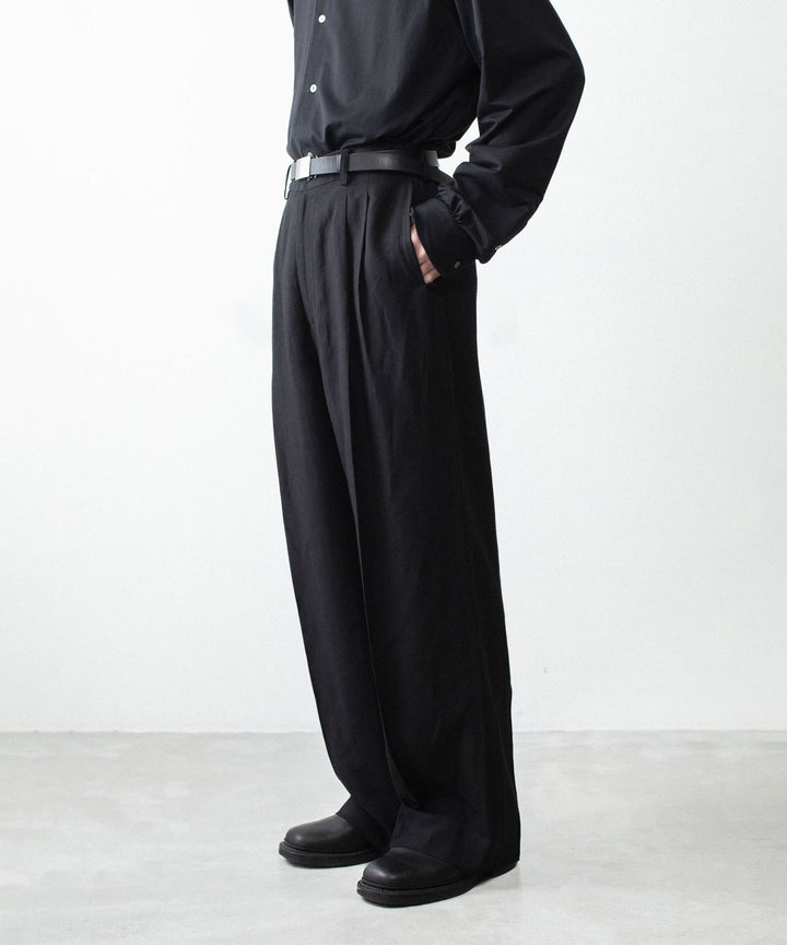 ssstein(シュタイン)のVIS/LI/RA TWILL EASY LONG WIDE TROUSERS - BLACKの公式通販サイトsession福岡セレクトショップ