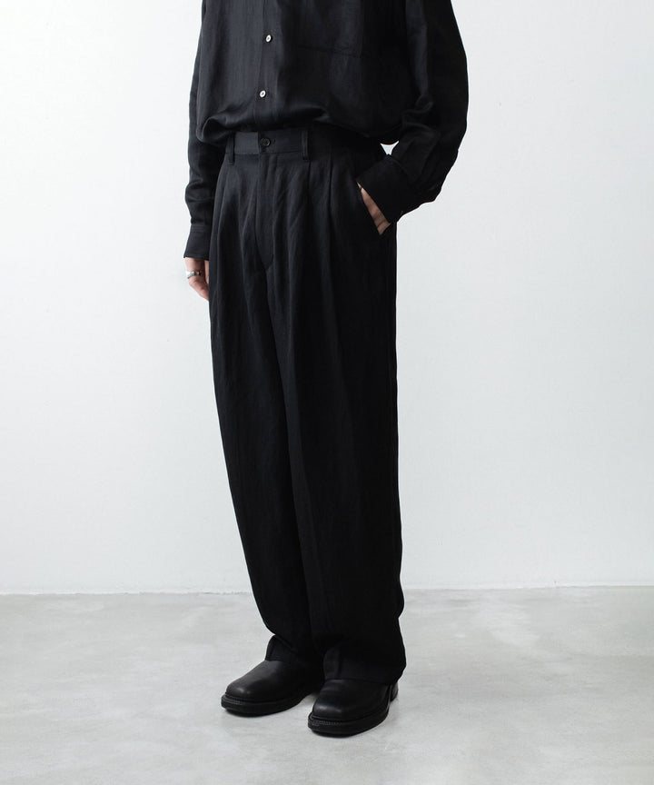 ssstein(シュタイン)のVIS/LI BRIGHT TWILL WIDE EASY TROUSERS - BLACKの公式通販サイトsession福岡セレクトショップ