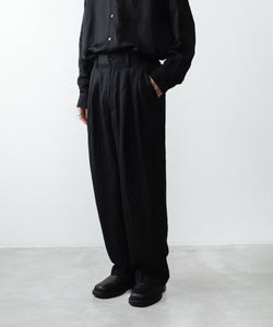 ssstein / シュタイン】VIS/LI BRIGHT TWILL WIDE EASY TROUSERS