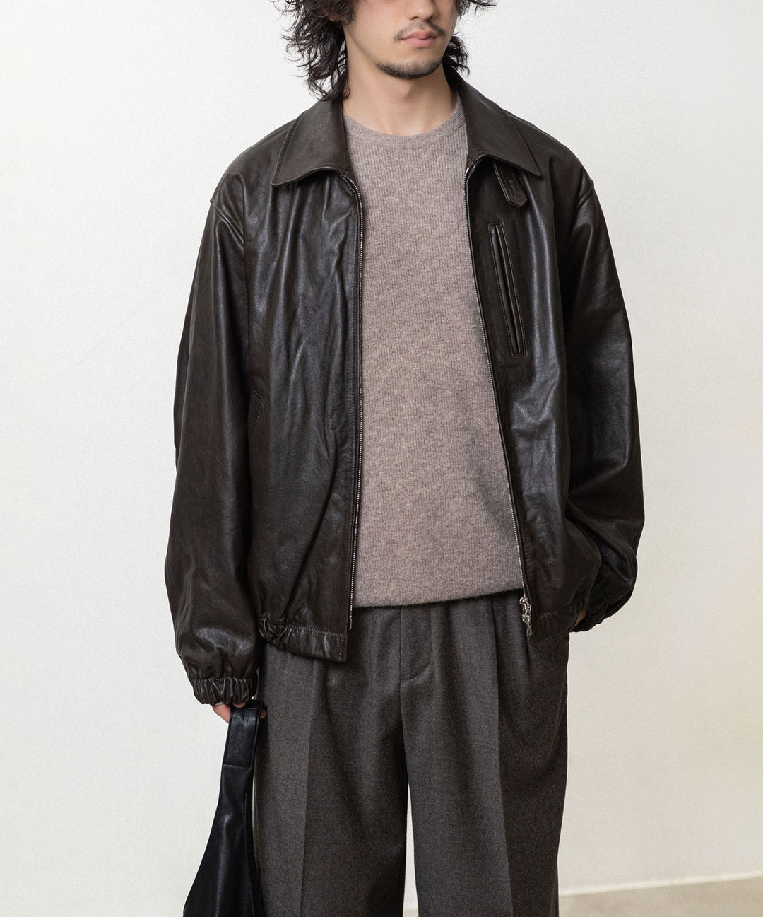 ssstein(シュタイン)のSUPER FINE WOOL MILLED KNIT CREW NECK LS - BEIGEの公式通販サイトsession福岡セレクトショップ