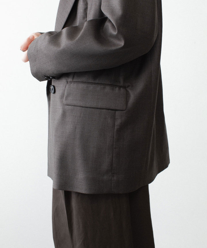 ssstein(シュタイン)のEXTRA FINE WOOL DOUBLE BREASTED BLAZER - BROWN GREYの公式通販サイトsession福岡セレクトショップ