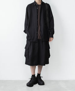 ssstein / シュタイン】CUPRO TWILL OVERSIZED OPEN COLLAR SS SHIRT