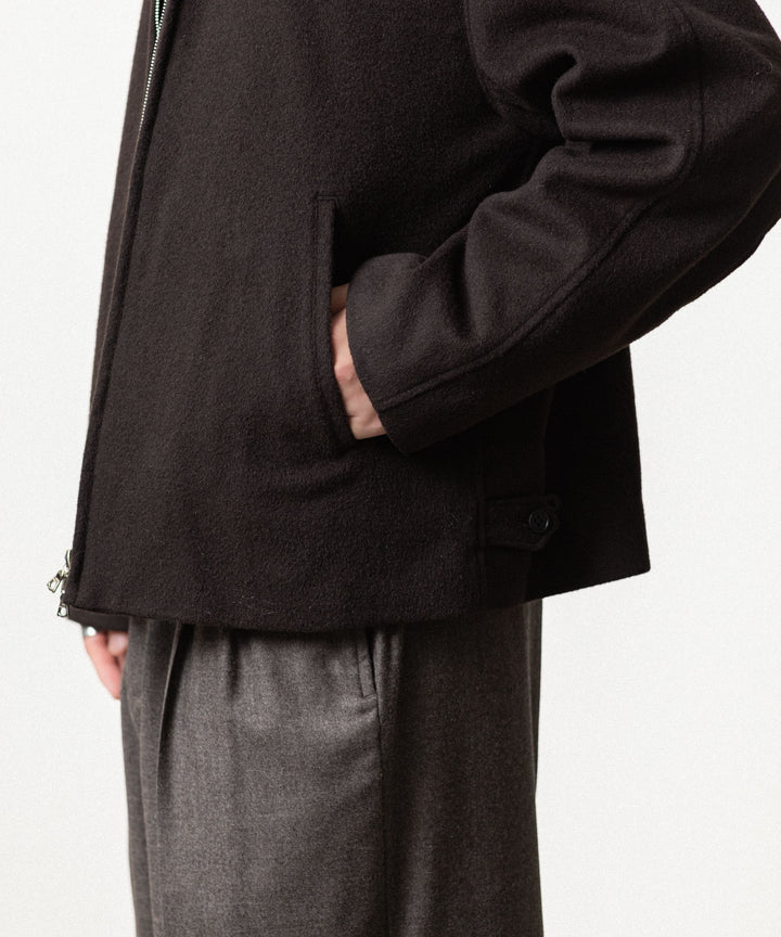 ssstein(シュタイン)のWOOL CASHMERE ZIP SHORT JACKET - DARK BROWNの公式通販サイトsession福岡セレクトショップ