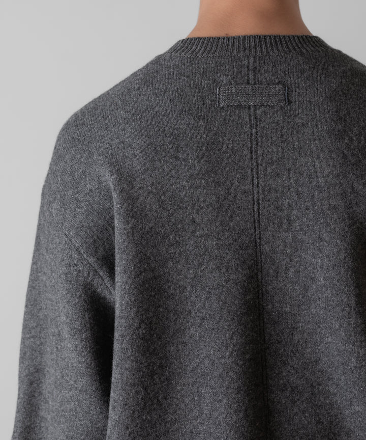 ssstein(シュタイン)のEXTRA FINE WOOL KNIT CURVE SLEEVE LS - DARK GREYの公式通販サイトsession福岡セレクトショップ