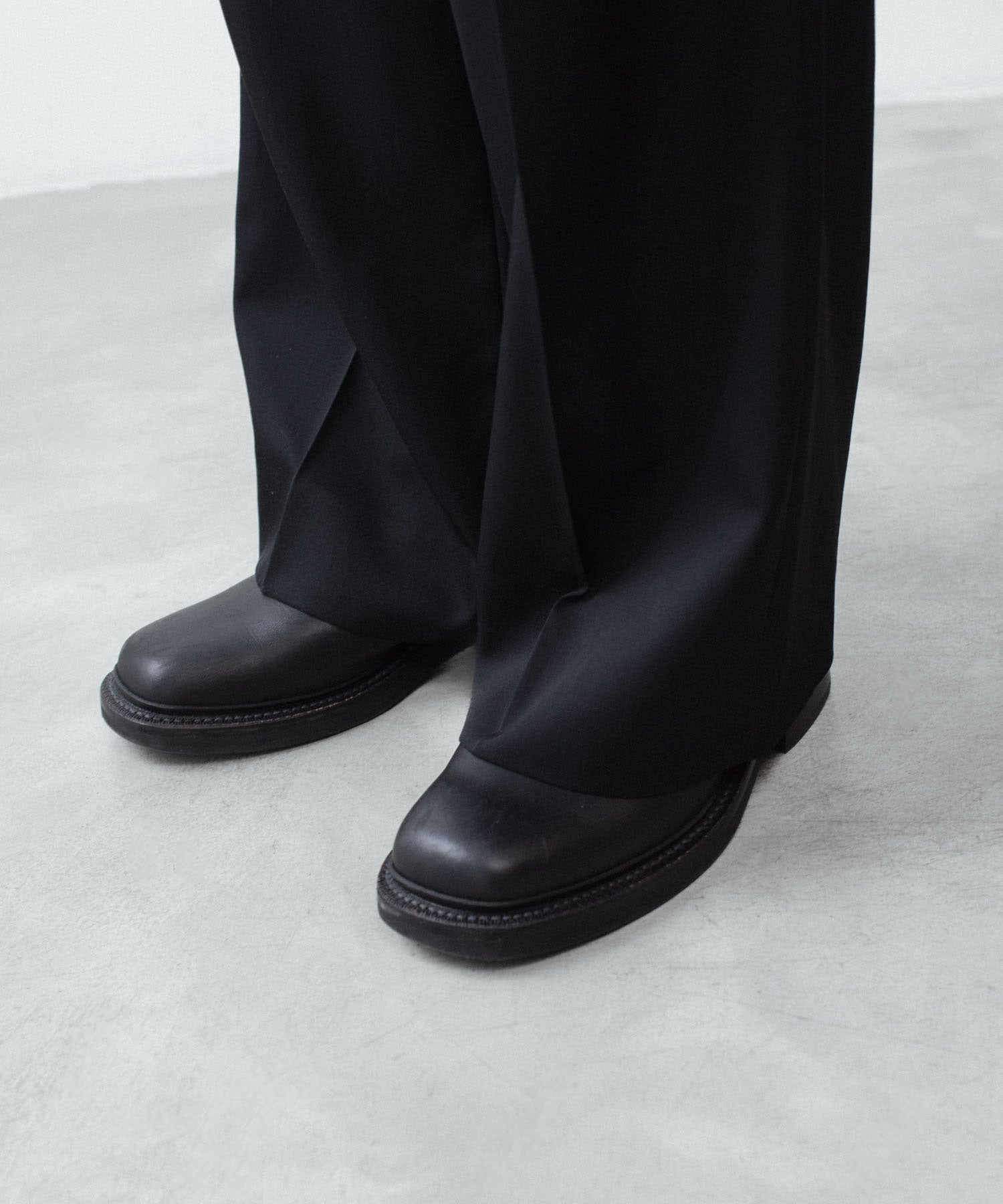 ssstein / シュタイン】EASY LONG WIDE TROUSERS (2/90 WOOL GABARDINE