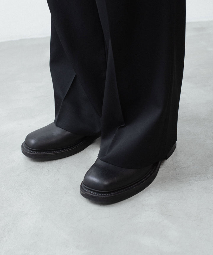 ssstein(シュタイン)のEASY LONG WIDE TROUSERS (2/90 WOOL GABARDINE) - BLACKの公式通販サイトsession福岡セレクトショップ