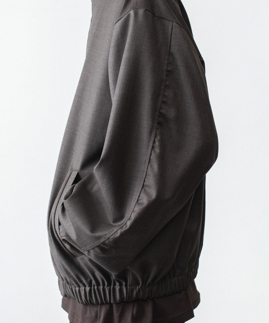 ssstein(シュタイン)のEXTRA FINE WOOL SHIRRED LIGHT ZIP JACKET - BROWN GREYの公式通販サイトsession福岡セレクトショップ