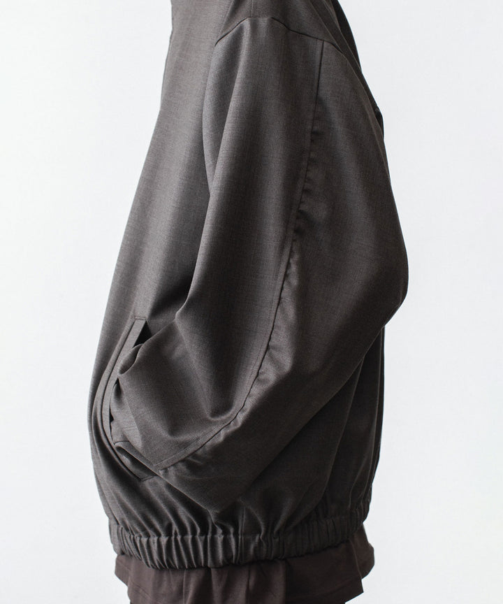ssstein(シュタイン)のEXTRA FINE WOOL SHIRRED LIGHT ZIP JACKET - BROWN GREYの公式通販サイトsession福岡セレクトショップ