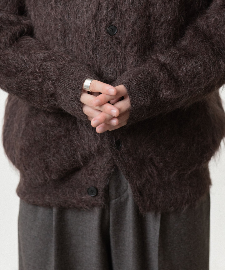 ssstein(シュタイン)の KID MOHAIR KNIT V NECK CARDIGAN - DARK BROWNの公式通販サイトsession福岡セレクトショップ