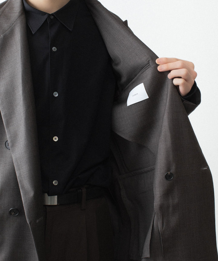 ssstein(シュタイン)のEXTRA FINE WOOL DOUBLE BREASTED BLAZER - BROWN GREYの公式通販サイトsession福岡セレクトショップ