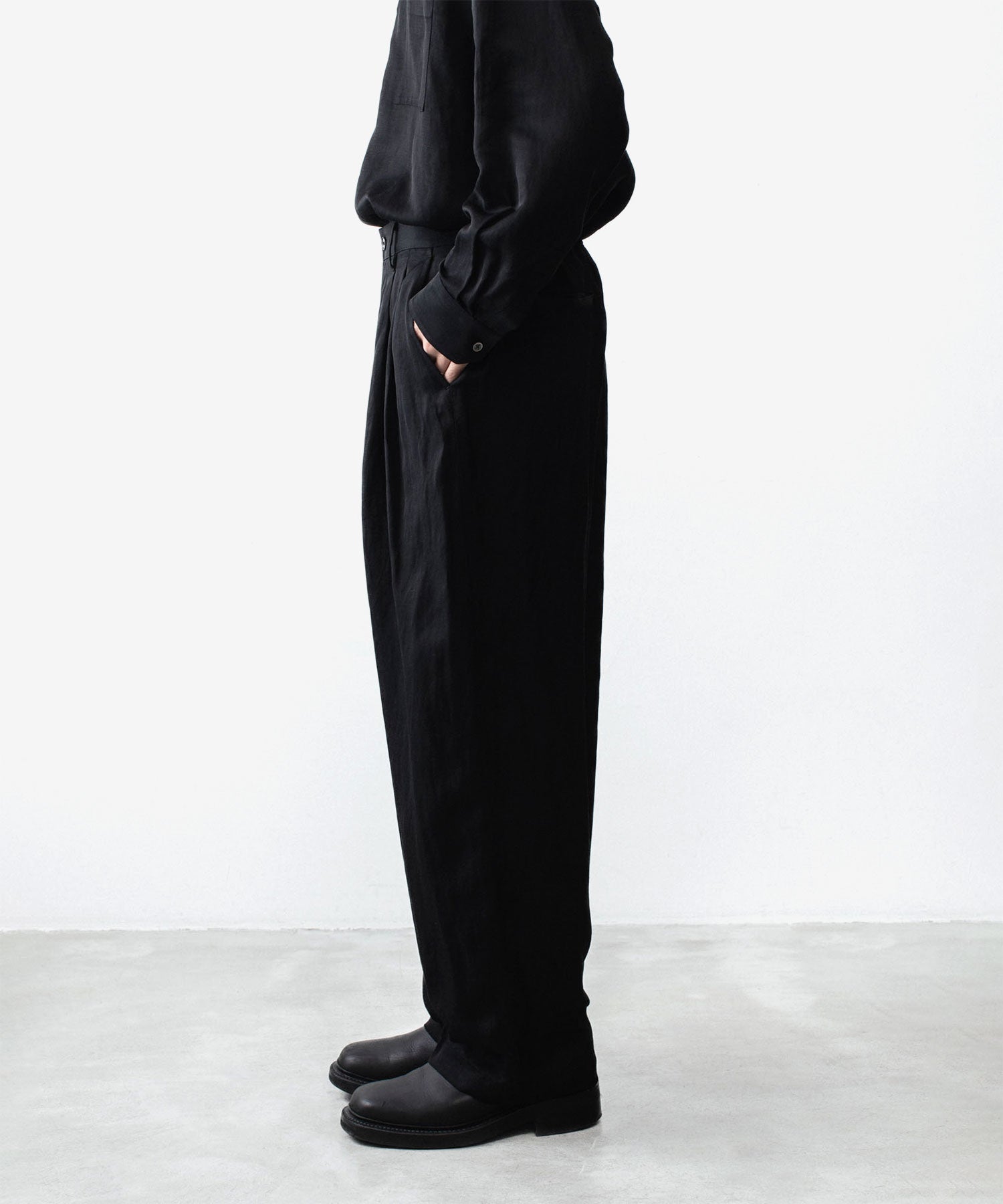 ssstein / シュタイン】VIS/LI BRIGHT TWILL WIDE EASY TROUSERS