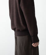 画像をギャラリービューアに読み込む, ssstein(シュタイン)のSLUB COTTON KNIT SKIPPER LS - DARK BROWNの公式通販サイトsession福岡セレクトショップ
