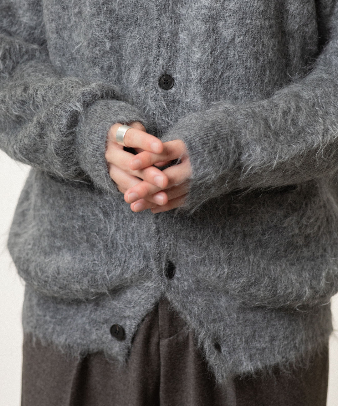 ssstein(シュタイン)の KID MOHAIR KNIT V NECK CARDIGAN - GREYの公式通販サイトsession福岡セレクトショップ