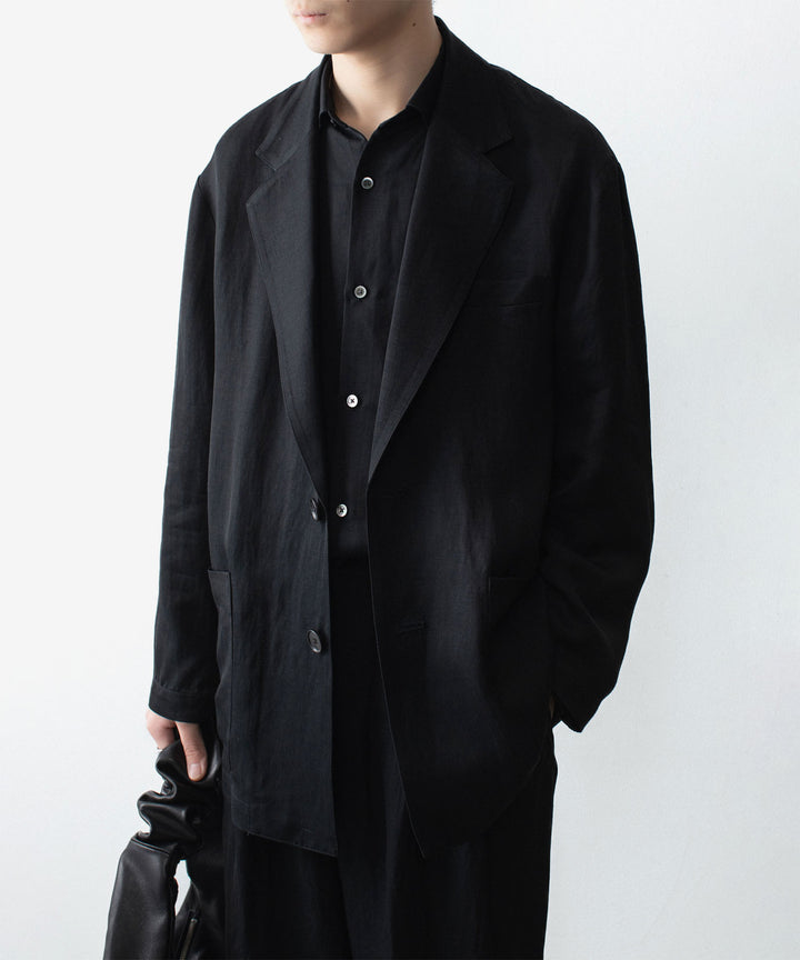 ssstein(シュタイン)のVIS/LI BRIGHT TWILL OVERSIZED LS SHIRT - BLACKの公式通販サイトsession福岡セレクトショップ